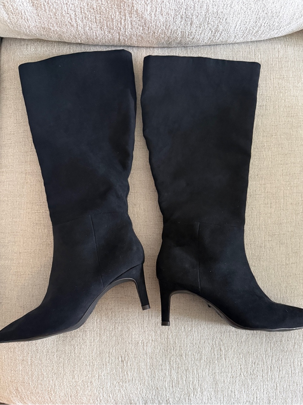 Black microsuede boots 9 - NWOT